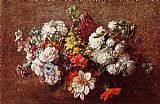 Henri Fantin-latour Canvas Paintings - Bouquet of Flowers